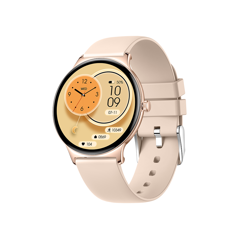 Chronus Women's Ultra-Thin Smartwatch for Outdoor Sports, Fashionable Design, Smart Notifications, and Health Monitoring(Rose)