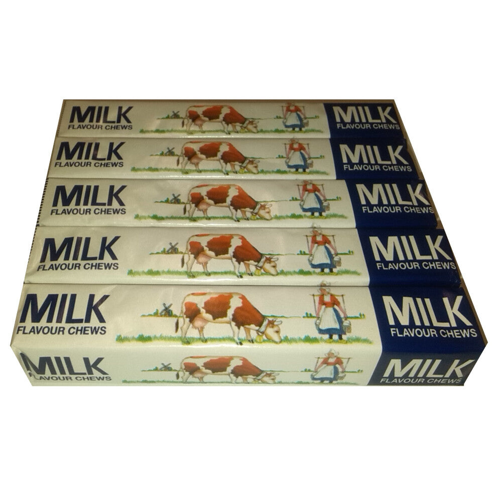 5 x Milk Flavour Chews - Chewy Candy Sweets 41g