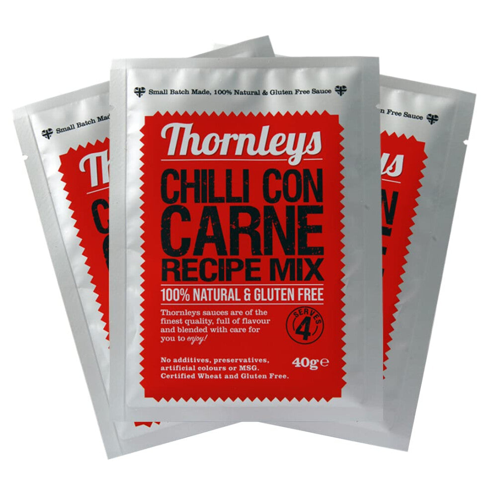 Natural Foods | Gluten Free Chilli Con Carne Sauce Mix | A Full Flavour Family Meal | No Additives, Preservatives, Colours or MSG Powder | 1 Pack