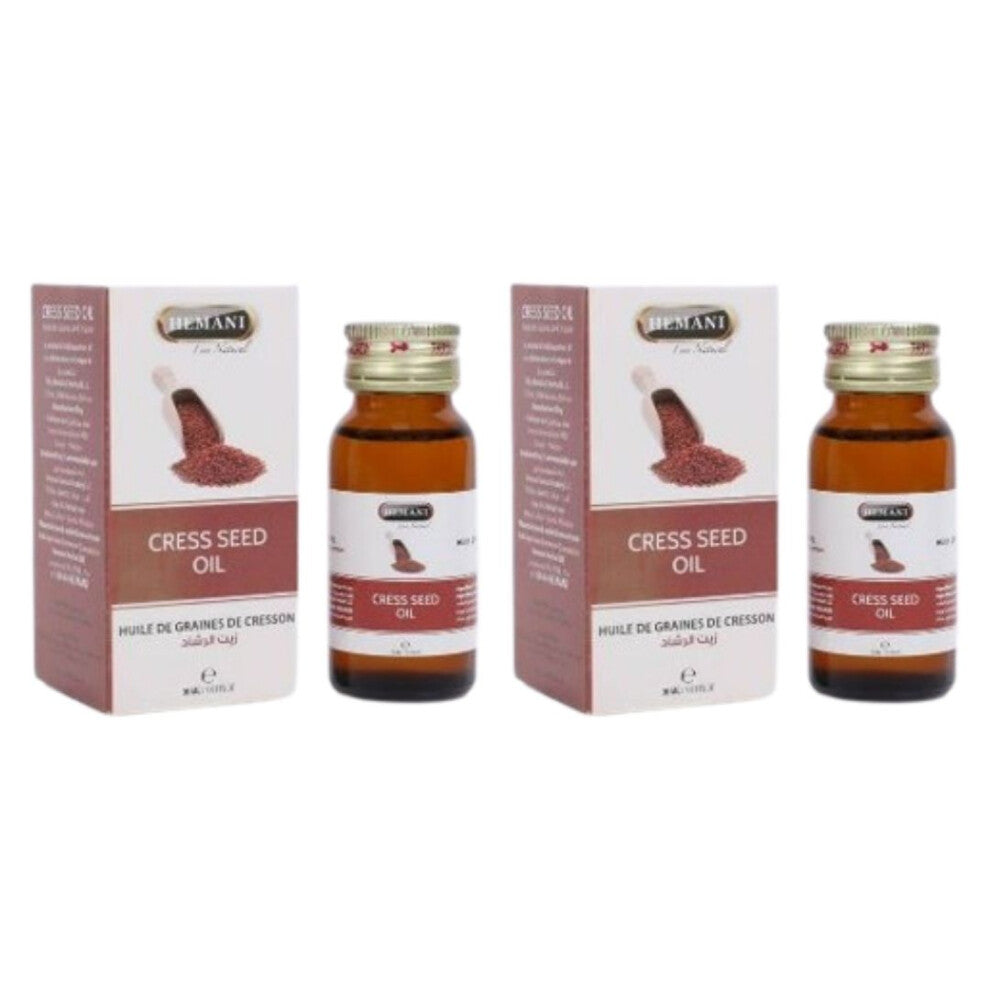 Hemani Cress Seed Herbal Oil 30ml Pack Of 2 |Rich in Vitamins C & K |Reduces Cold & Headaches |Boosts immunity |Added as a Flavor in Soups & Salads