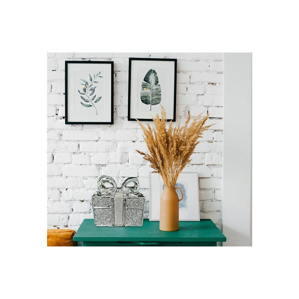 Crushed Diamond Mirrored Glass Jewellery Box  20x20 cm