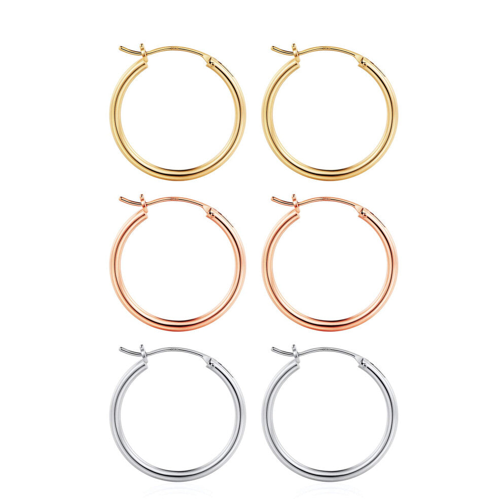 M MOOHAM Small Gold Hoop Earrings for Women  14K Gold Plated 925 Sterling Silver Post Hypoallergenic Chunky Mini Hoops Earrings Pack Set Dainty Tiny S