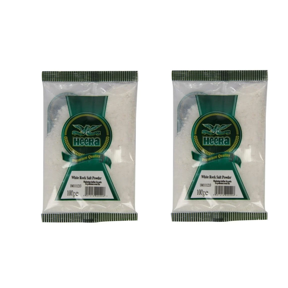 (Pack of 2) Heera White Rock Salt Powder 100g - Cooking Spices