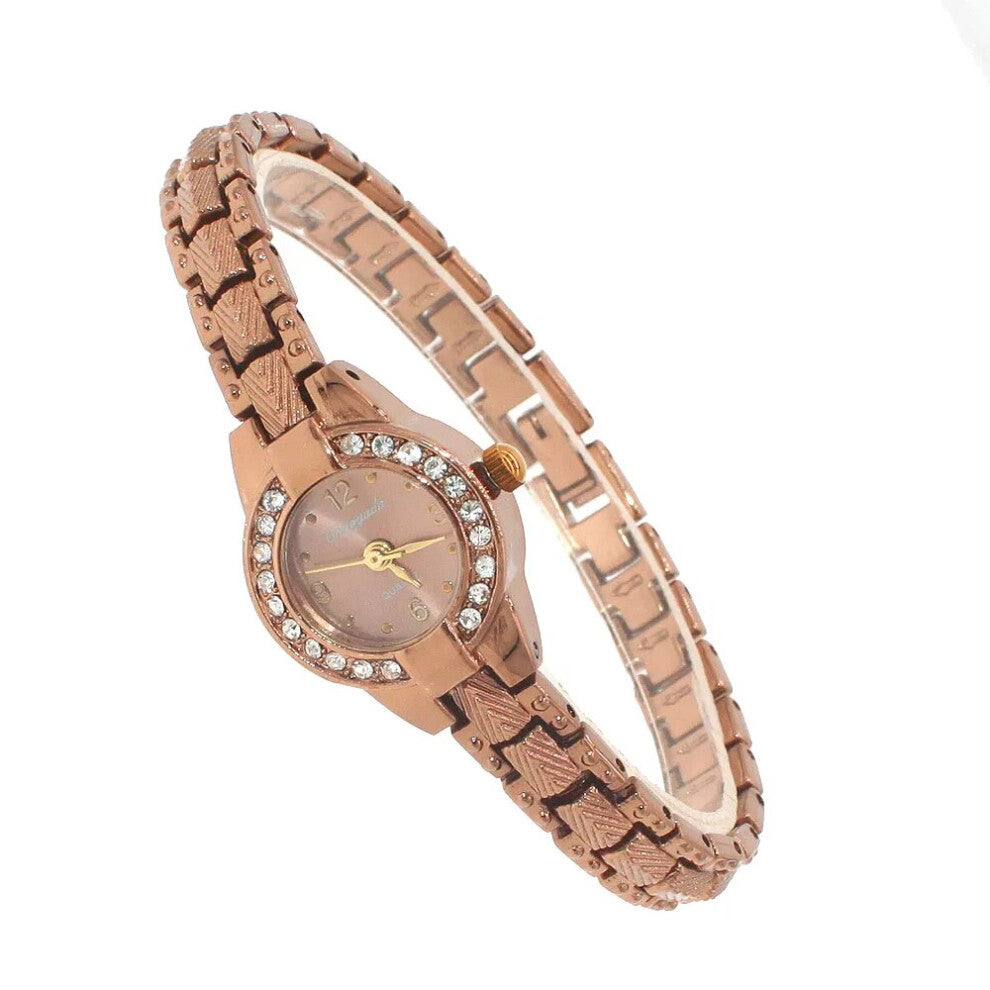(O74Coffee) Cute Women Watch Mujer Golden Small Dial Quartz Watch Popular Wristwatch