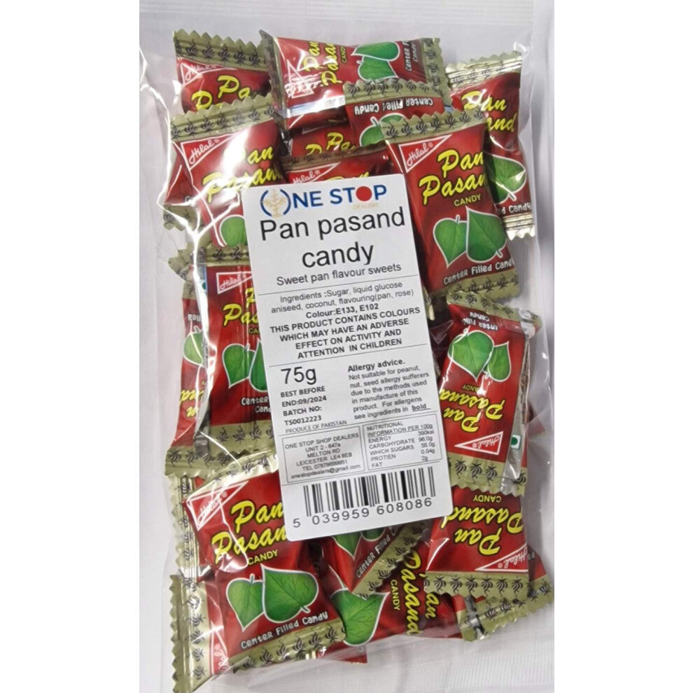 (Candy Pan Pasand, Pack of 1) Varied Flavored Candies 75g -Chocolate Party, Gift