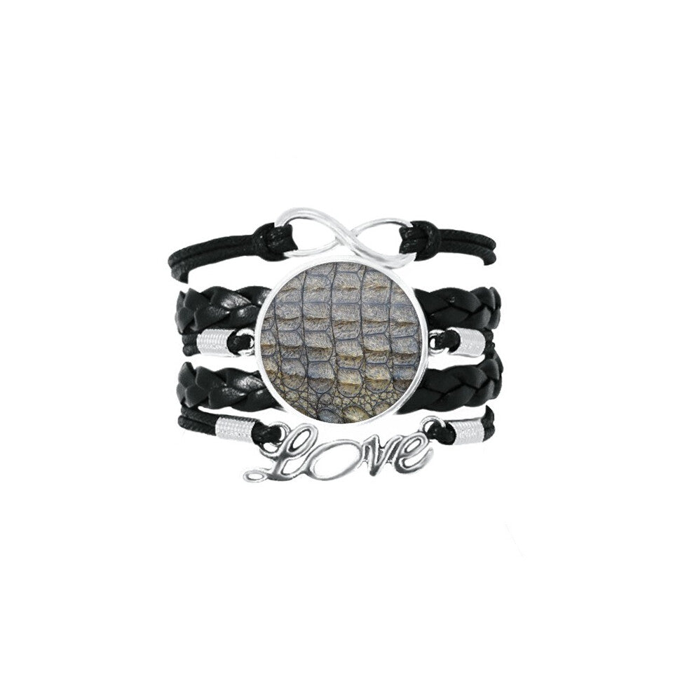 leather  design bracelet love accessory twisted leather knitting  wristband