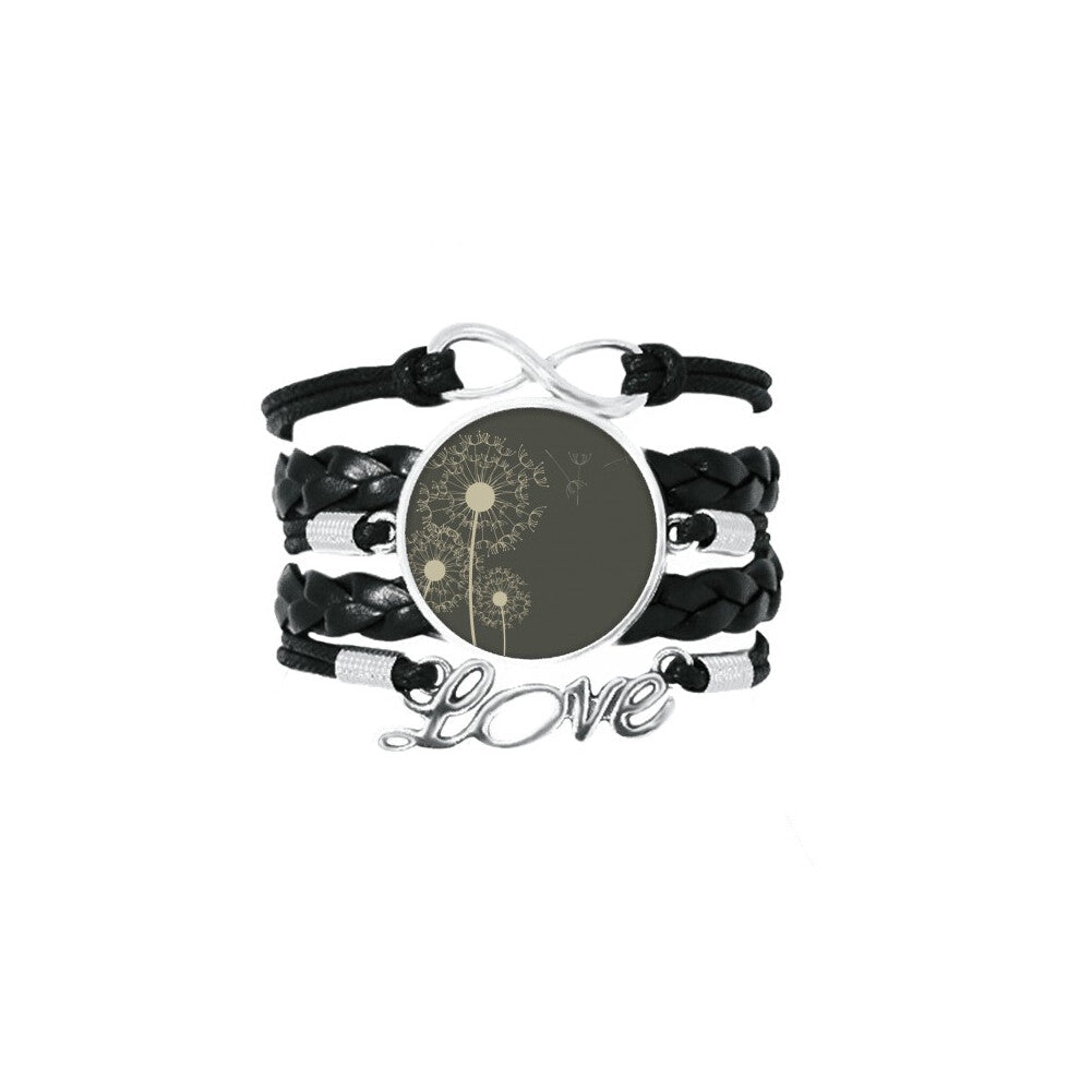 dandelion flowers s illustration bracelet love accessory twisted leather knitting  wristband