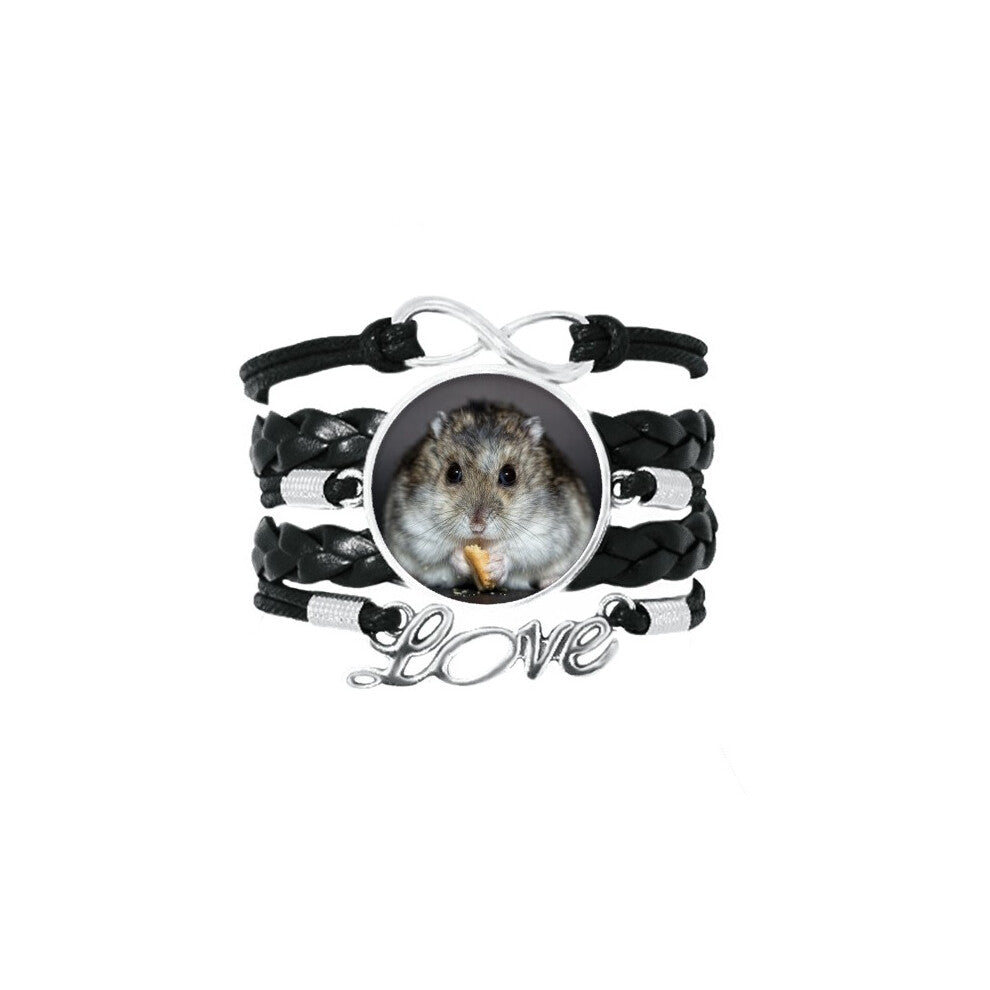 hamster animal rat pet cute eat bracelet love accessory twisted leather knitting  wristband