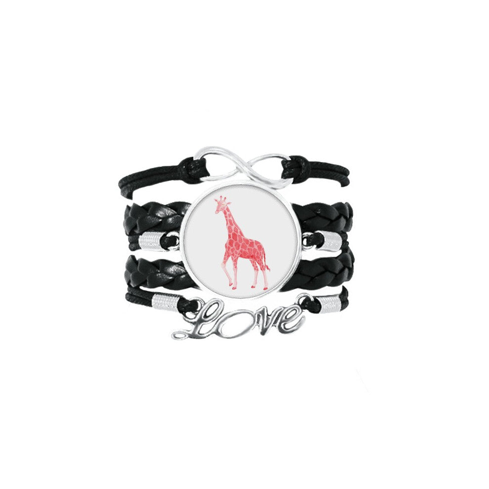 iucn endangered animals red giraffe bracelet love accessory twisted leather knitting  wristband