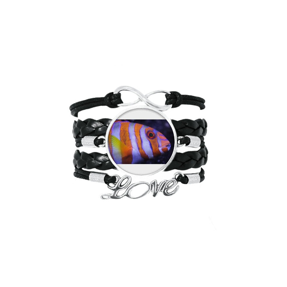 marine organism tropical fish animal bracelet love accessory twisted leather knitting  wristband