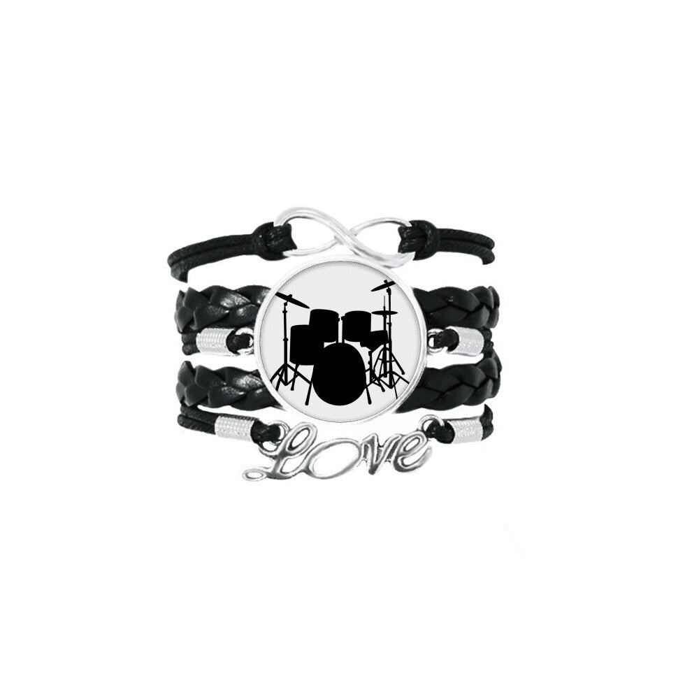 song music drum kit energy bracelet love accessory twisted leather knitting  wristband