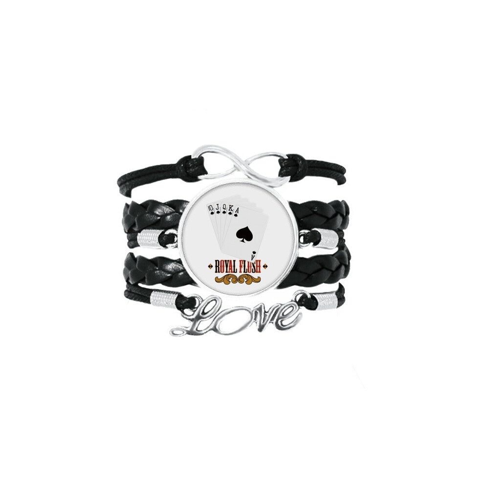 spade royal flush 10 to a pattern bracelet love accessory twisted leather knitting  wristband