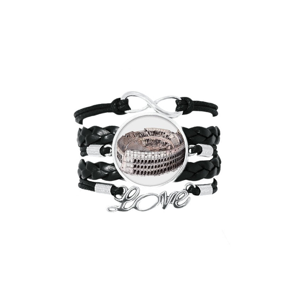 the  in rome italy bracelet love accessory twisted leather knitting  wristband