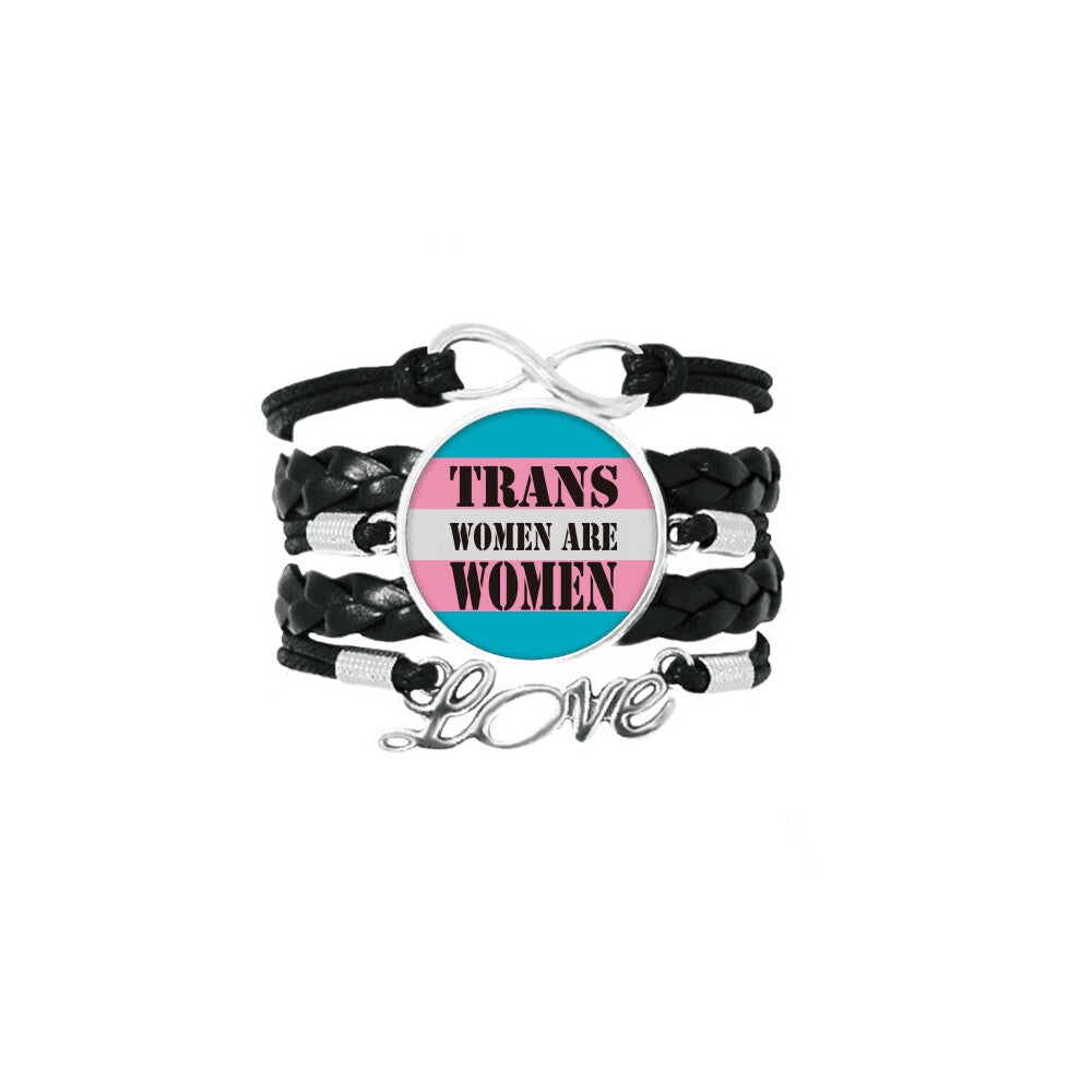 trans woman support lgbt transgender bracelet love accessory twisted leather knitting  wristband