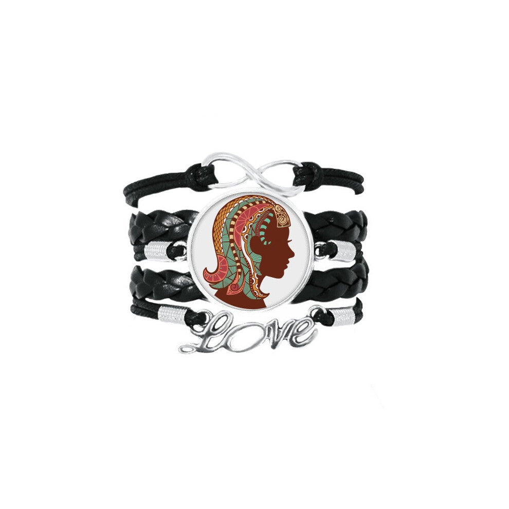 virgo constellation zodiac symbol bracelet love accessory twisted leather knitting  wristband