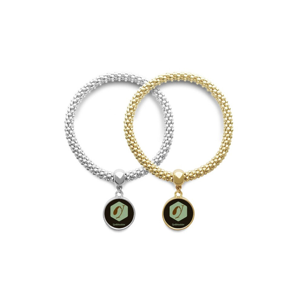 Body  Gallbladder Lover Bracelet Bangle Pendant Jewelry Couple Chain