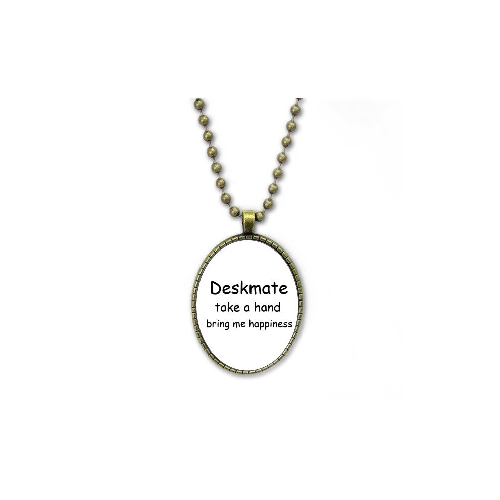 deskmate take a hand b me happiness necklace vintage chain bead pendant jewelry collection