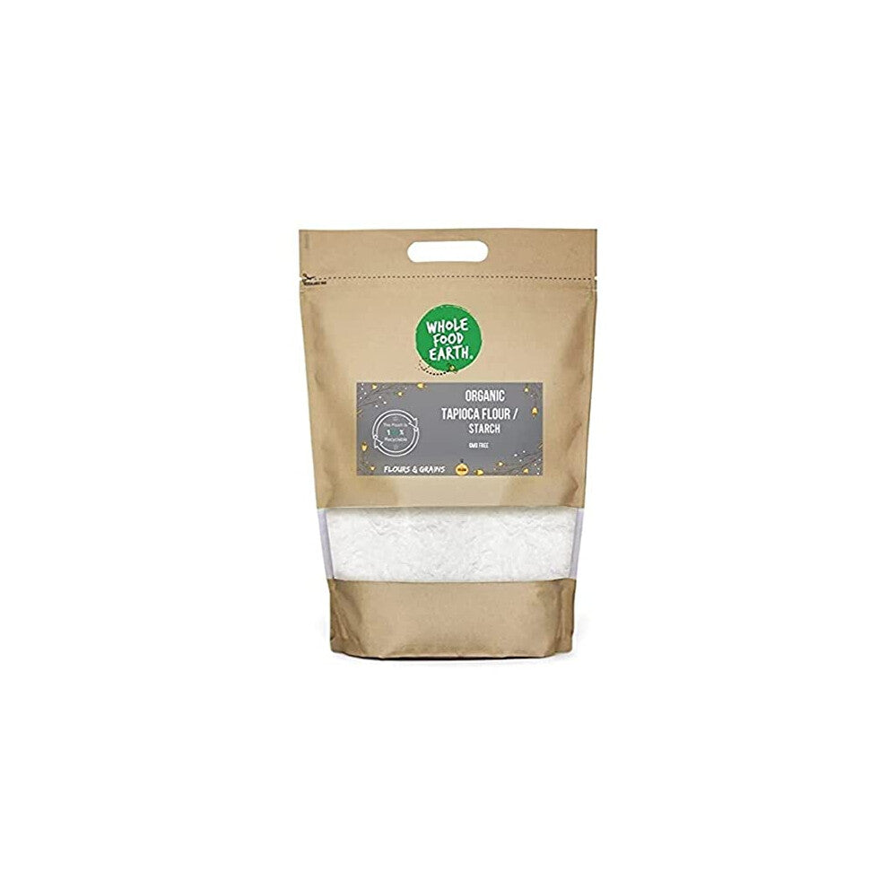 Wholefood Earth - Organic Tapioca Starch ? 1 kg | GMO Free | Vegan | Certified Organic