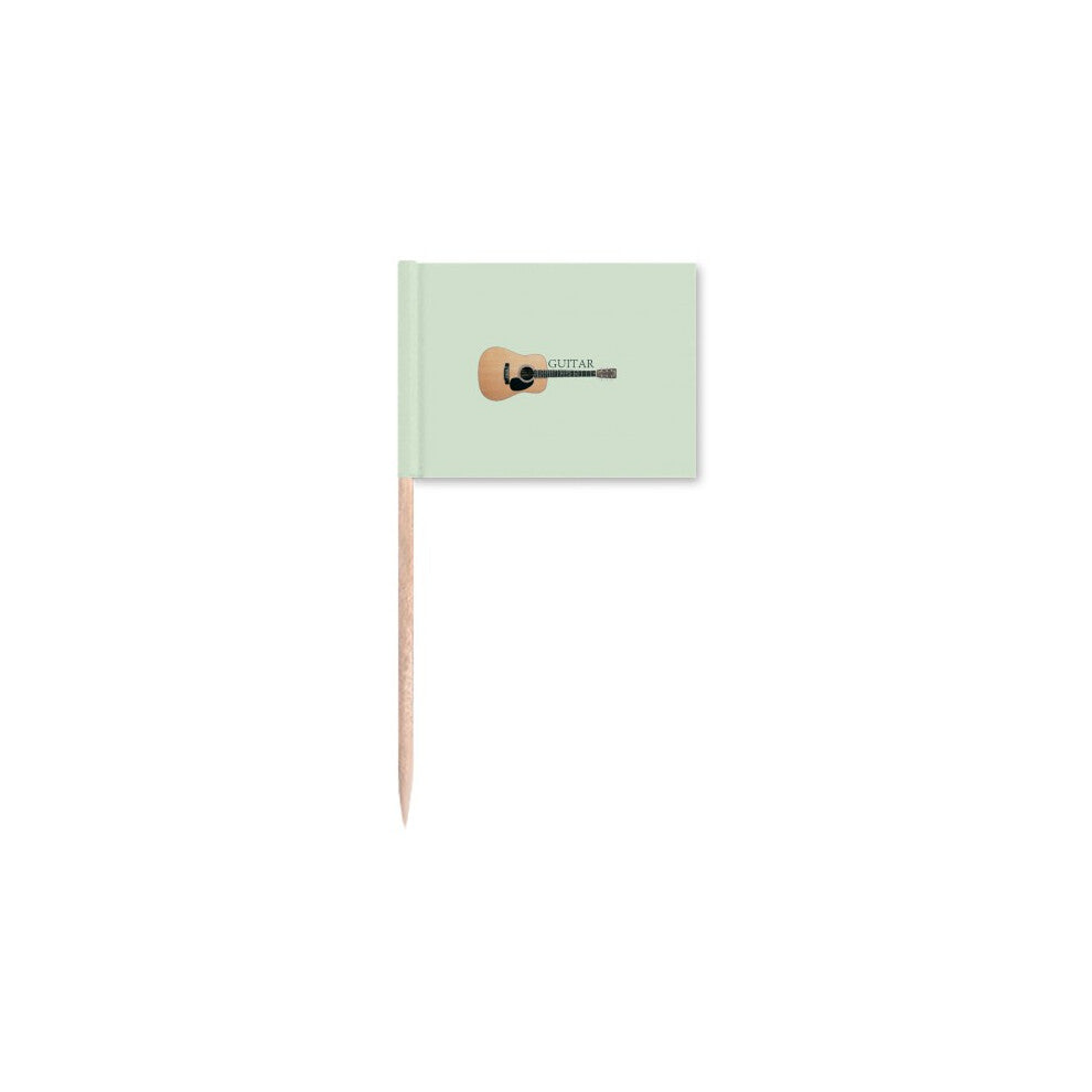 Guitar Instrument Playing Music Toothpick Flags Marker Topper Party Decoration