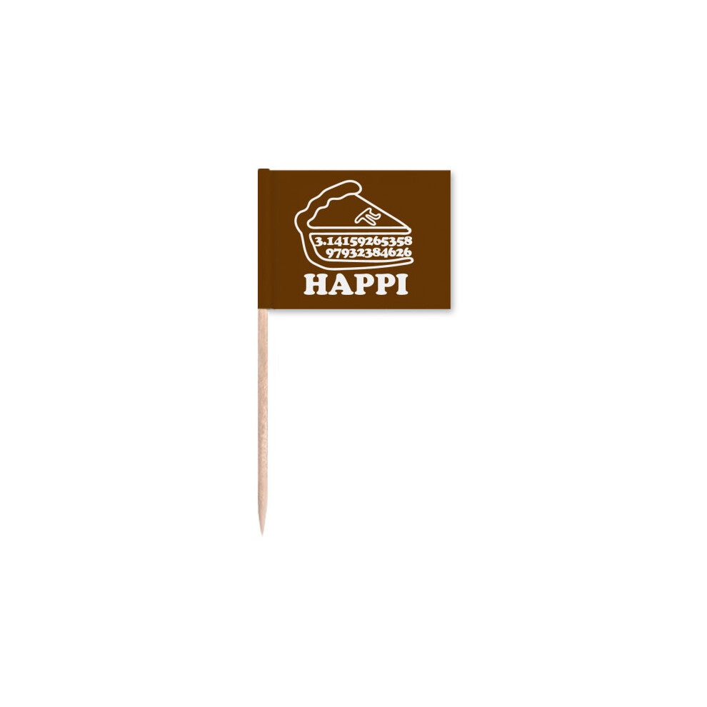 Happy Mathematics Calculates Pi Toothpick Flags Marker Topper Party Decoration
