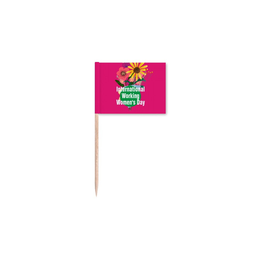 International Working Women Day Toothpick Flags Marker Topper Party Decoration