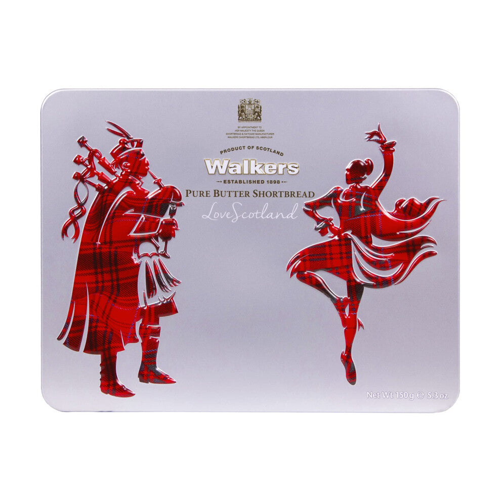 Walkers Shortbread Scottish Icon Piper & Highland Dancer Holiday Tin  Pure Butter Shortbread cookies  53 Oz Tin