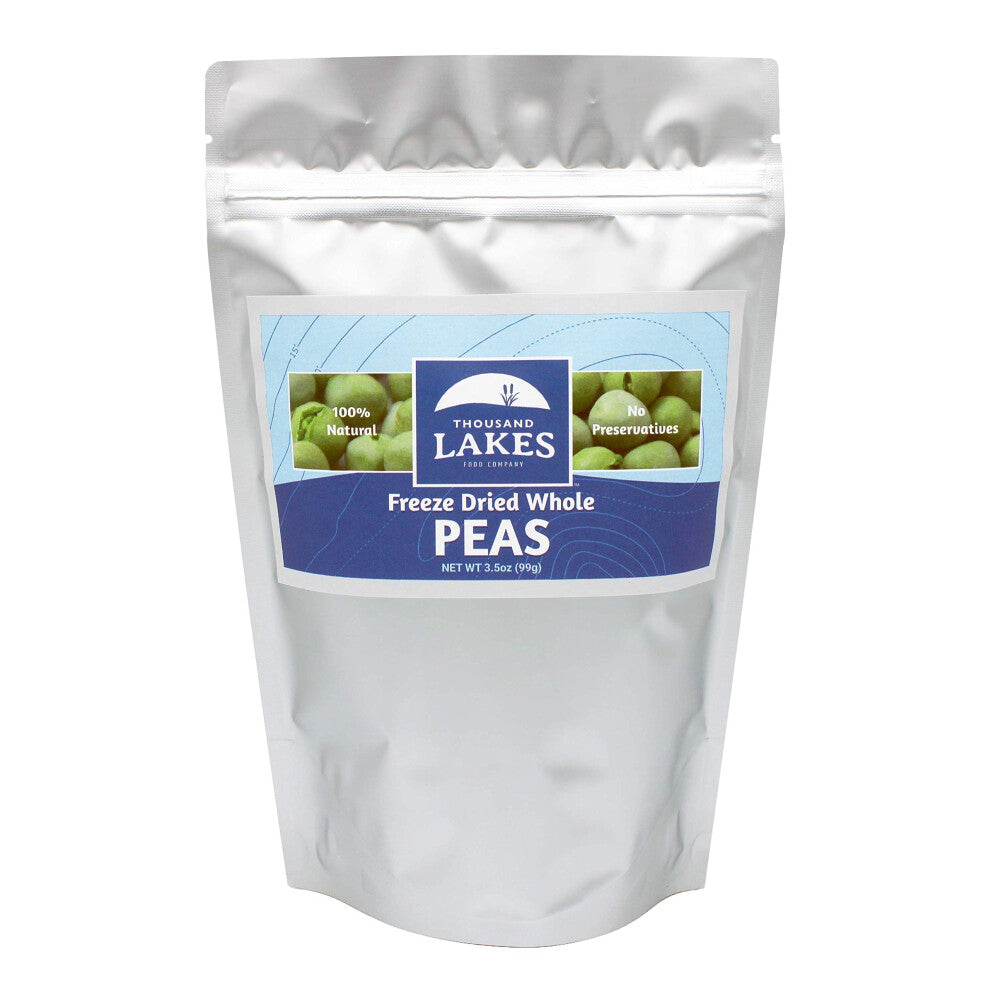 Thousand Lakes Freeze Dried Fruits and Vegetables - Whole Peas 35 ounces  100 Peas  No Salt Added  No Preservatives