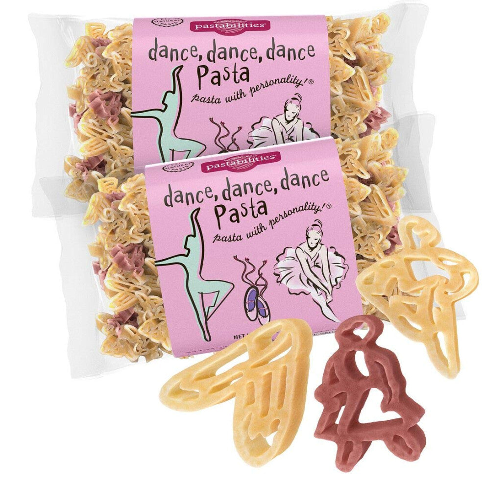Pastabilities Dance Dance Dance Pasta  Fun Shaped Dancer and Ballerina Noodles for Kids  Non-gMO Natural Wheat Pasta 14 oz (2 Pack)