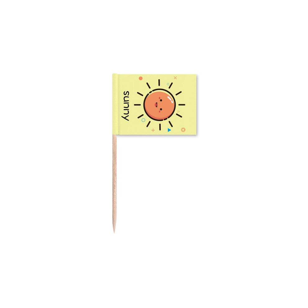 pleasant sunny day toothpick flags marker topper party decoration
