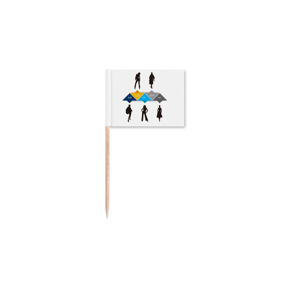 Posture Selection Outline Models Toothpick Flags Marker Topper Party Decoration