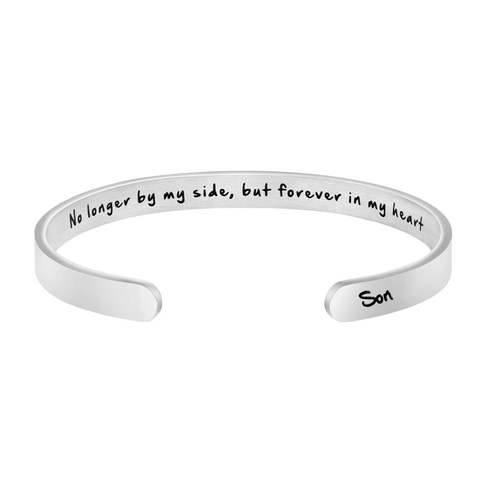 JoycuFF Memorial Gifts for Loss of Son Personalized Sympathy Bracelets