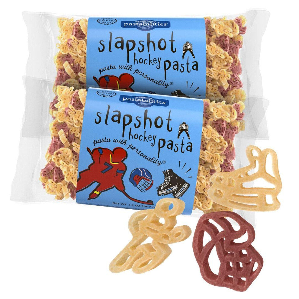 Pastabilities Hockey Shaped Pasta  Hockey Stick and Fun Shaped Noodles for Kids and Youth Players  Non-gMO Natural Wheat Pasta 14 oz (2 Pack)