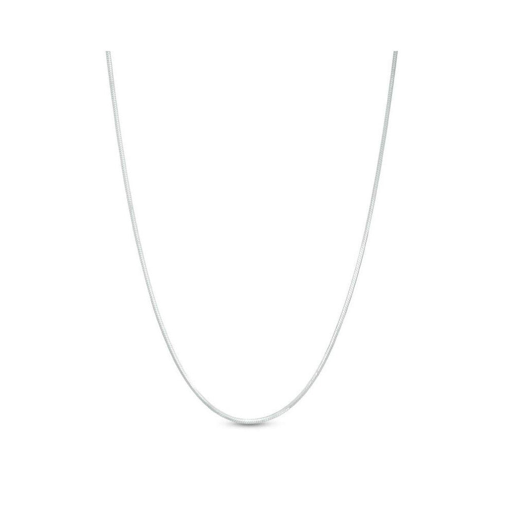 ARGENTO REALE 1MM- 2MM Sterling Silver Round Snake Chain Necklace- Sol