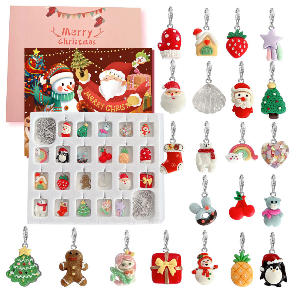 New Christmas girls' jewellery gifts countdown calendar advent diy bracelet blind box gift A