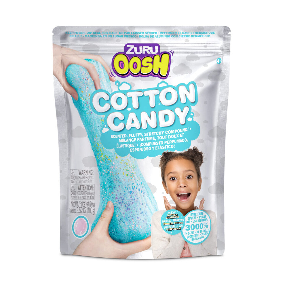 Oosh Cotton Candy Large Foil Bag 100g (Bubble Gum) by ZURU  Fluffy Sli