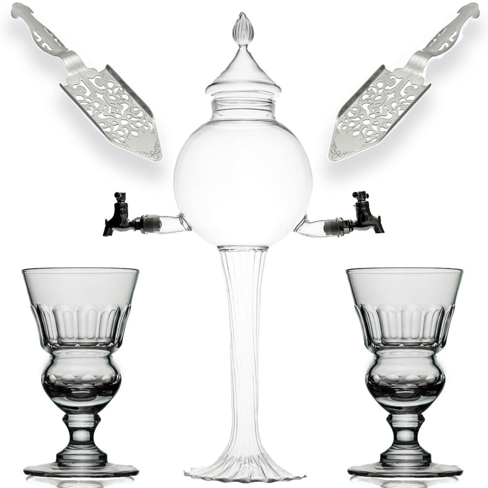 Absinthe Set - Glass Pearl Bubble Fountain Dripper with 2 Spouts  Absi