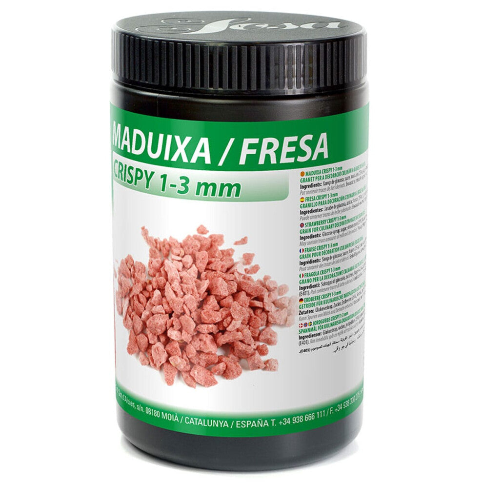 Sosa Crispy Strawberry Pieces - Delicious Freeze-Dried Fruit for Confectionery and Desserts - 200g