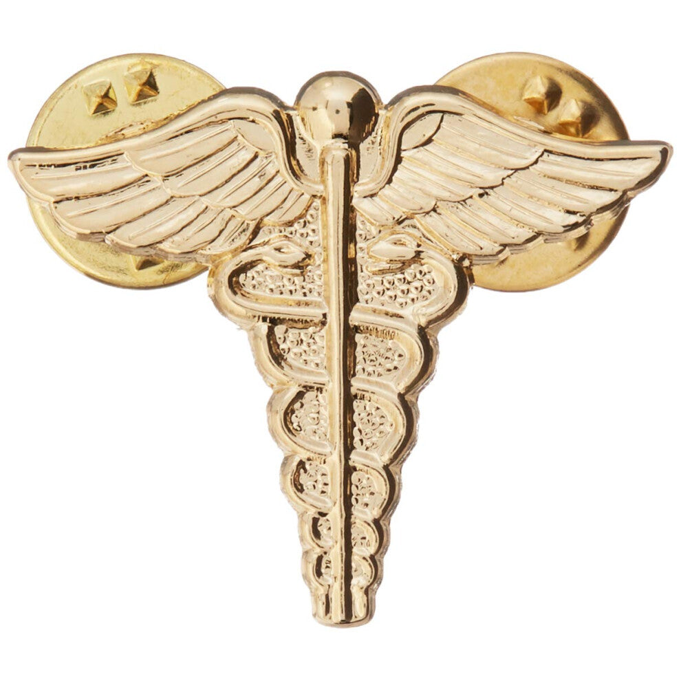 EagleEmblems P14838 PIN-Army Medic Caduceus (GLD) (1'')