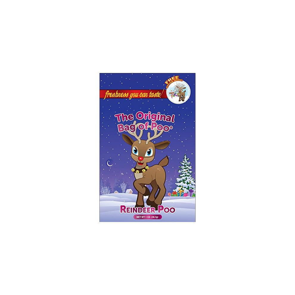 The Original Bag of Poo  Novelty Cotton Candy Gag Gift (Black Cherry Reindeer)