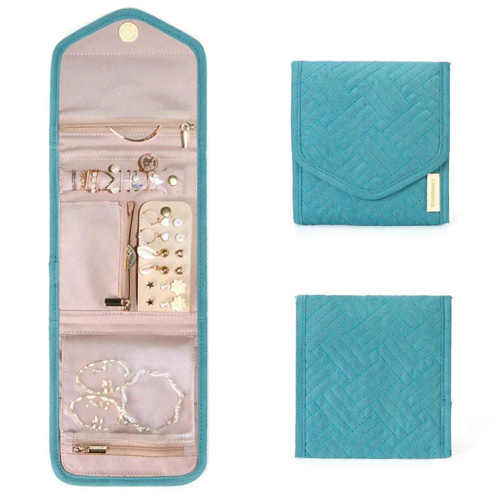 Veile Studios Jewelry Foldable Case Blue Xs Portable Storage Bag For Earrings Rings Brooches Jewellery Holders & Organisers