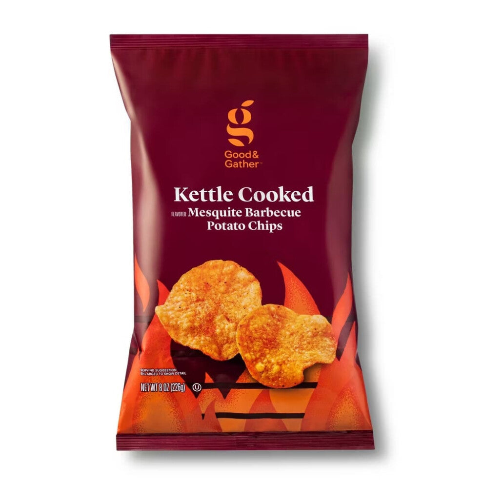 Good & Gather Mesquite Barbecue Kettle Cooked Potato Chips 8oz