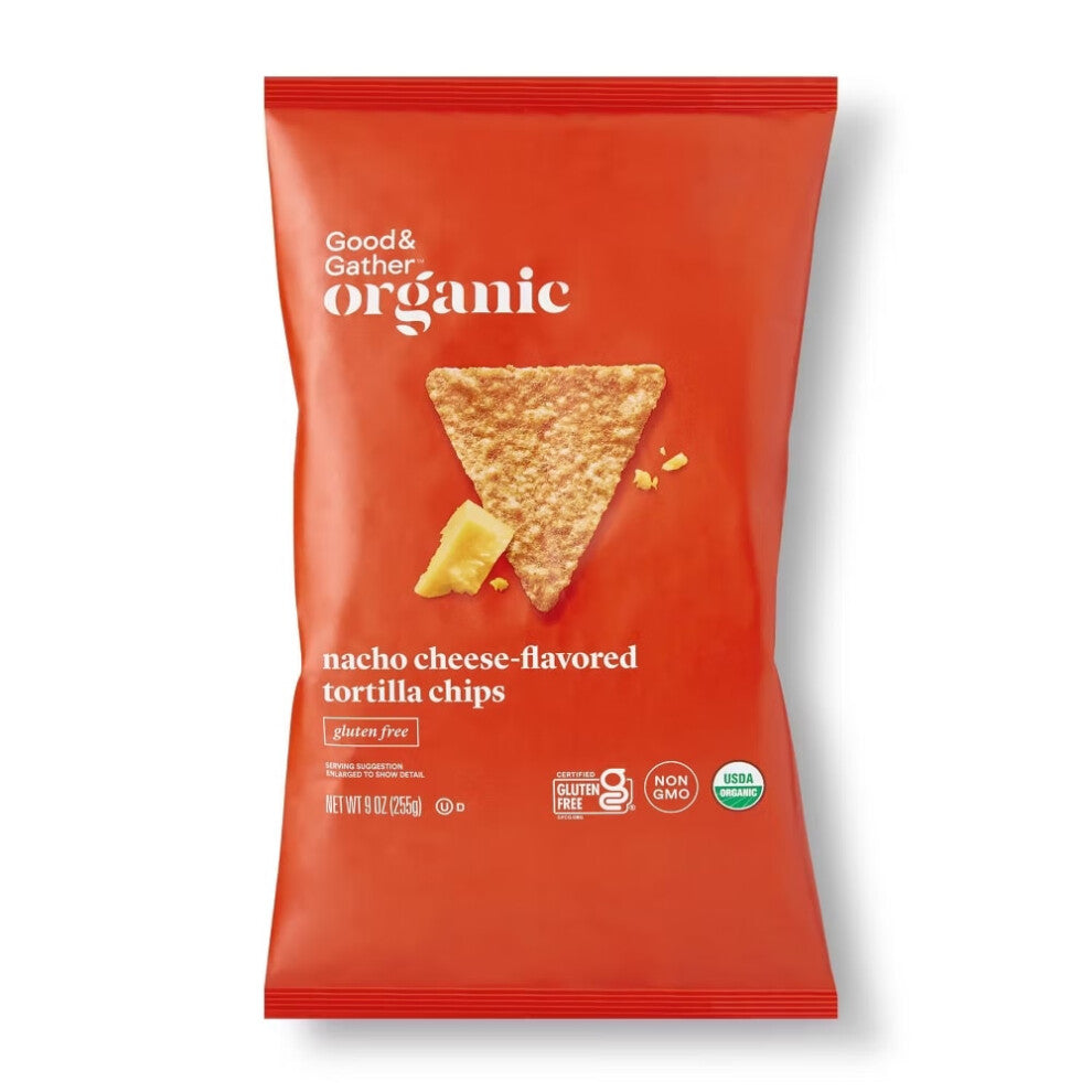 Organic Nacho Cheese Tortilla Chips 9oz