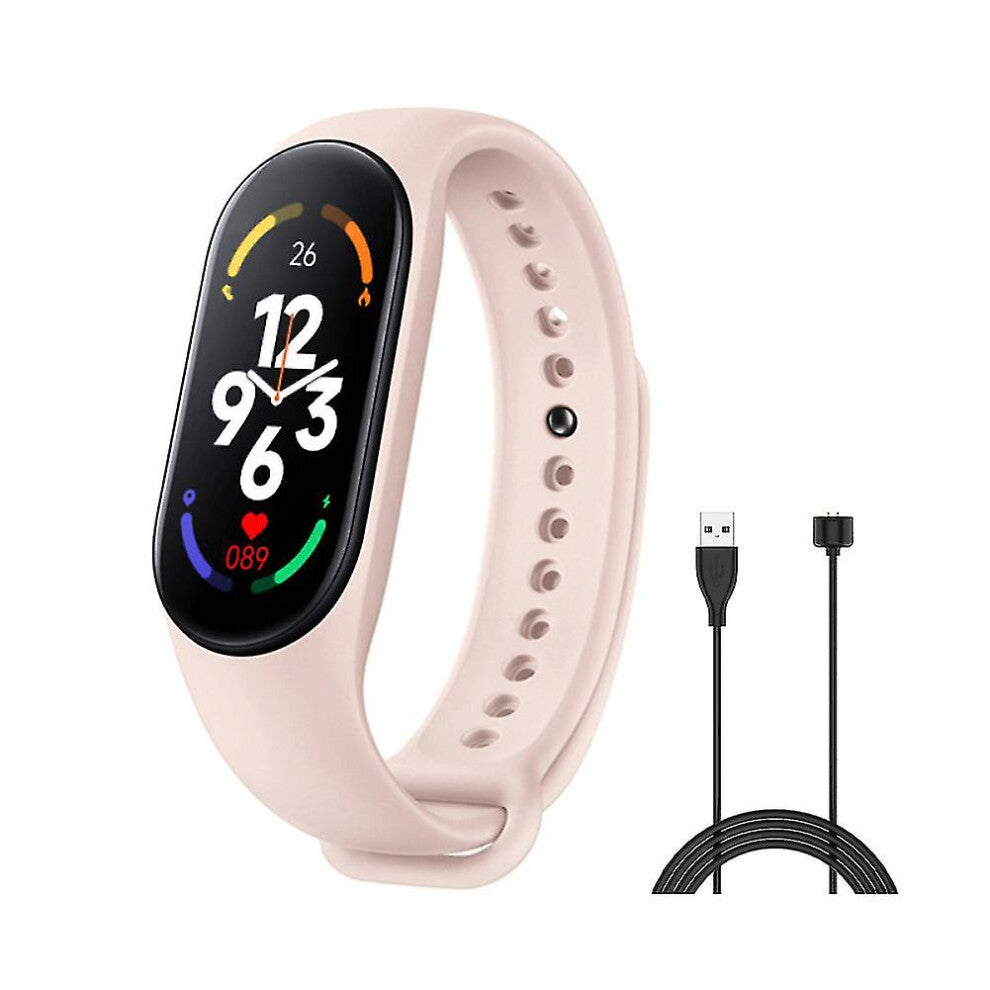 (pink) Fitness Tracker Smart Bracelet Hd Large Screen Ip67 Waterproof M7 Smart