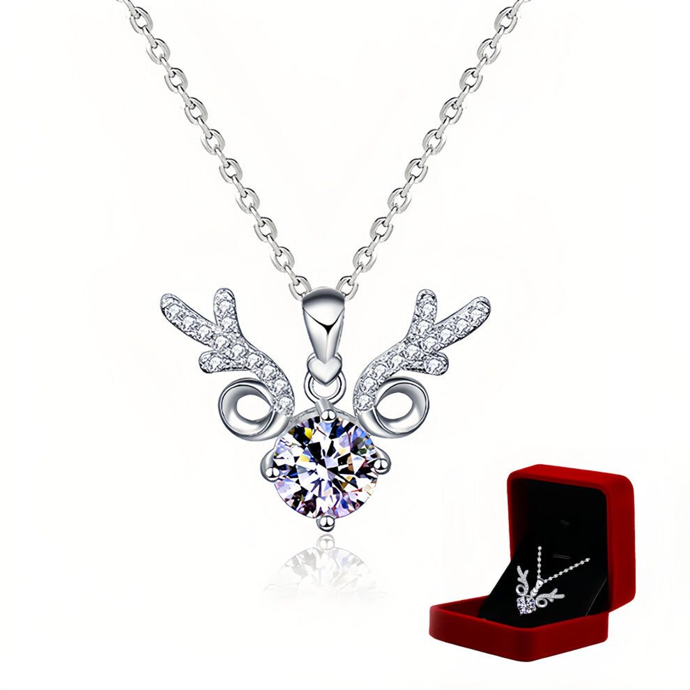 Women Moissanite Element Necklace（Deer）