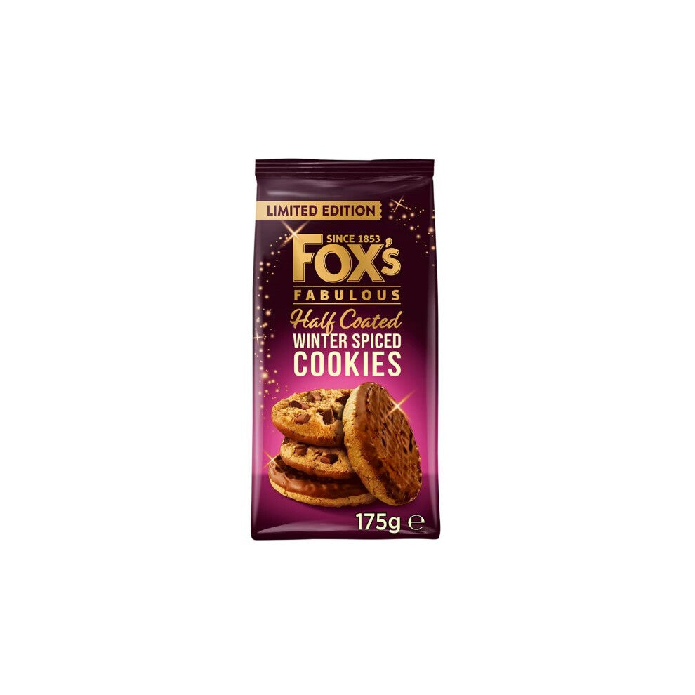( Pack Of 6) Fox's Half Coated Milk Chocolate Cookies 175g