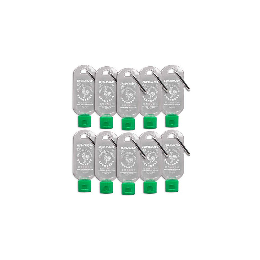 Sriracha Hot Sauce Keychain 17oz  10-Pack (Sauce Not Included)