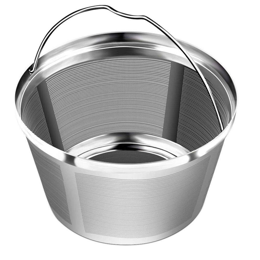 8-12 Cup Reusable Basket Permanent Coffee Filters  Perfect Fit 8-12 Cup Hamilton Beach Cuisinart Basket-Style Coffee Maker Filters and Replace Basket