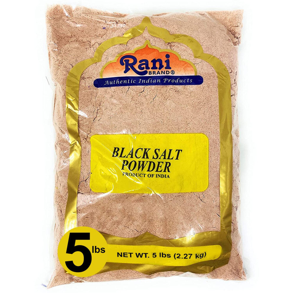 Rani Black Salt Powder (Kala Namak) Mineral 80oz (5lbs) 227kg Bulk  Un