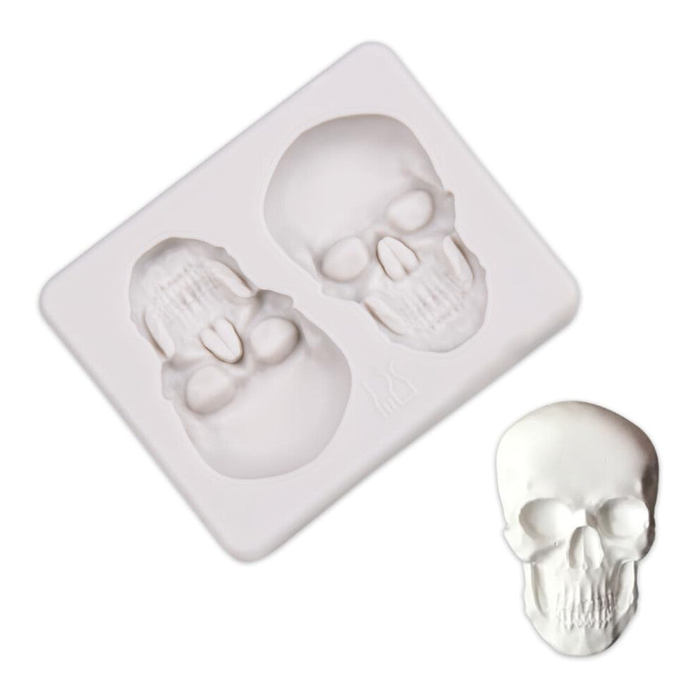 KOOBOOK 1Pcs Creative Skeleton Head Skull Silicone Cake Decoration Mold Chocolate Candy Molds Pastry DIY Candy Tools
