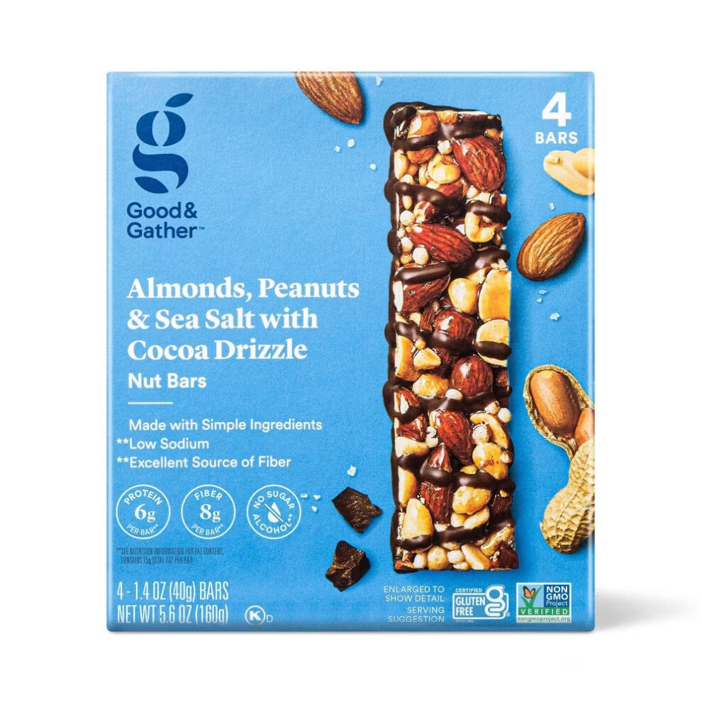 Good & Gather Almond, Peanuts & Sea Salt Nut Bars 4ct